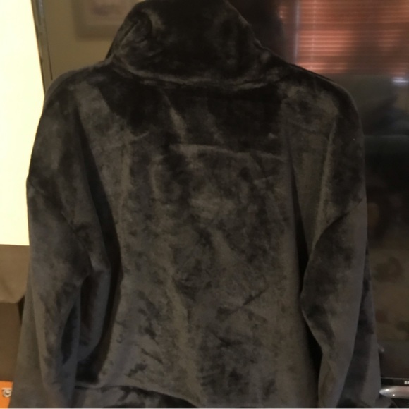 VELOUR CHOCOLATE BROWN BOMBER JACKET Large-XLarge NWOT - Picture 2 of 15